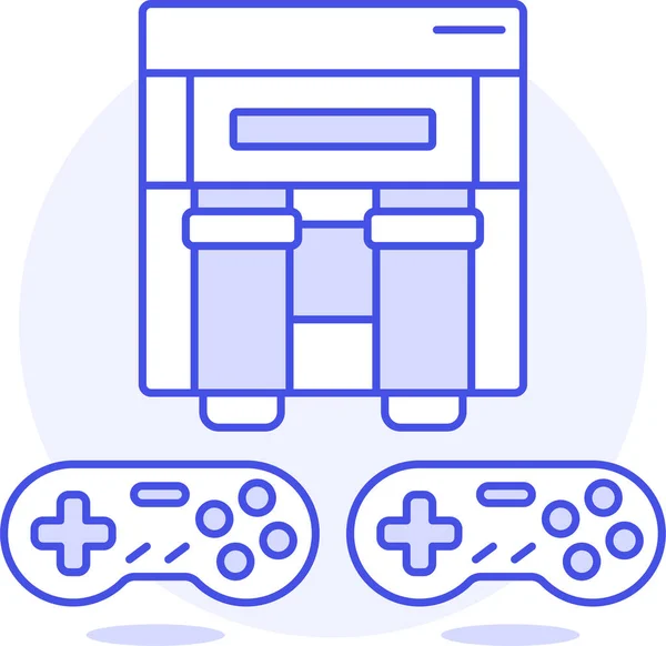 Amerikanisches Konsolen Controller Icon Ausgefüllten Outline Stil — Stockvektor