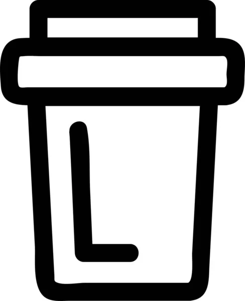 Cafe Cappuccino Kávé Ikon Körvonalazott Stílusban — Stock Vector