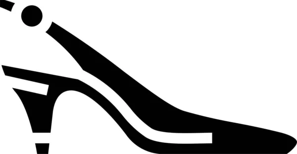Calzado Ropa Icono Del Zapato Estilo Sólido — Vector de stock
