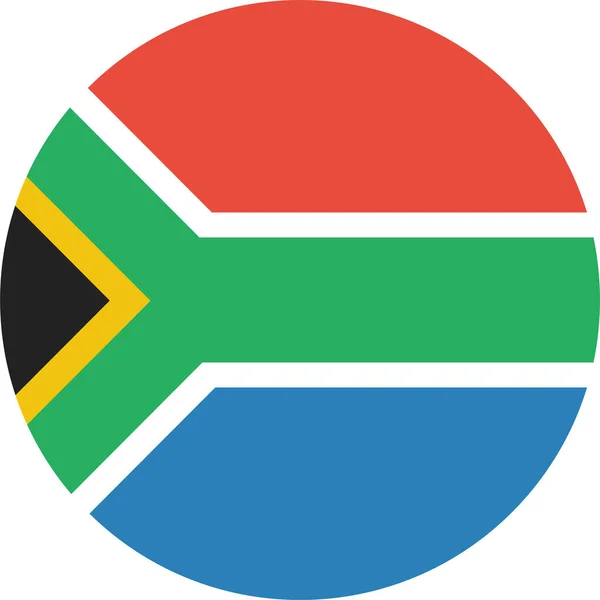 Afrikai Zászló Ikon Lapos Stílusban — Stock Vector