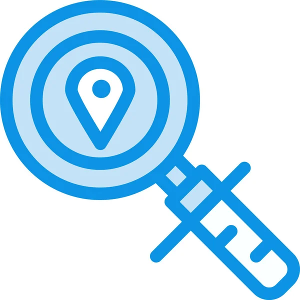 Ícone Navegação Mapa Localização Estilo Esboço Preenchido —  Vetores de Stock