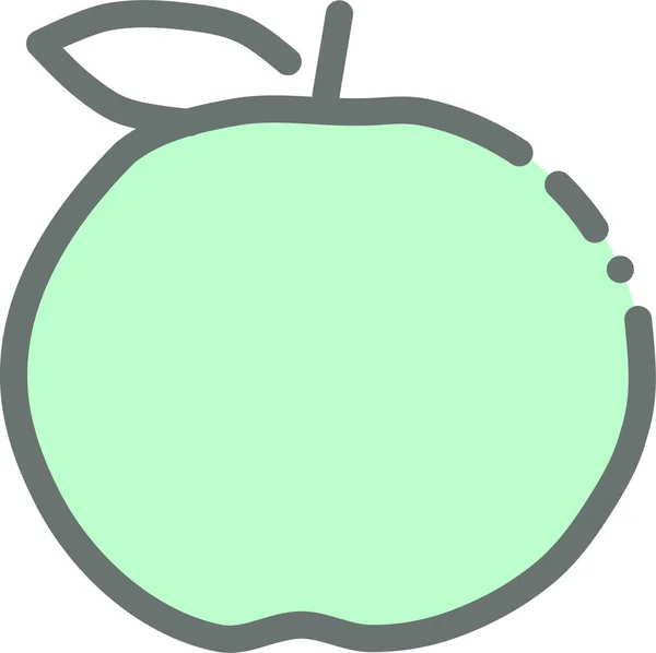 Fruit Peach Healthy Icon Handdrawn Style — Stock Vector
