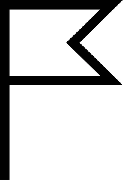 Значок Конца Оповещения Стиле Контура — стоковый вектор