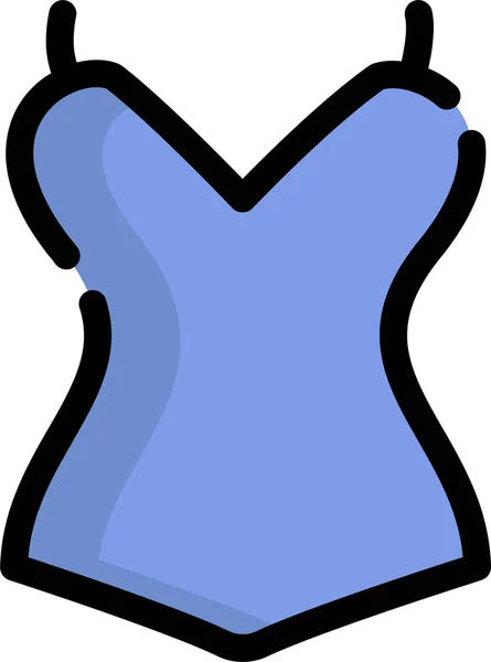 Значок Бікіні Одягу Стилі Заповненого Офлайн — стоковий вектор