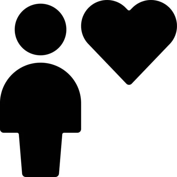 Icono Corazón Neutro Único Estilo Sólido — Archivo Imágenes Vectoriales