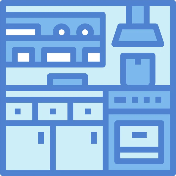 Cook Cupboard Kitchen Icon — Stock Vector