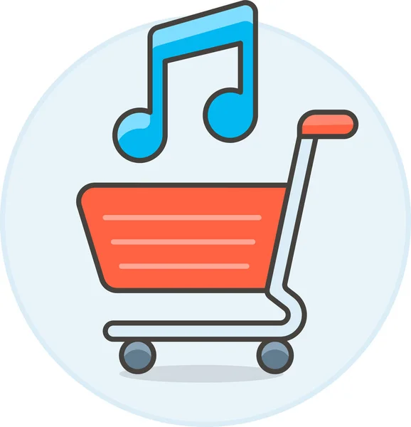 Bar Business Cart Icoon Geluid Muziek Categorie — Stockvector