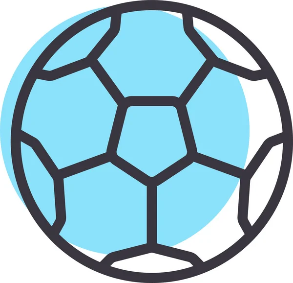 Icono Los Juegos Pelota Fútbol Estilo Contorno Lleno — Archivo Imágenes Vectoriales