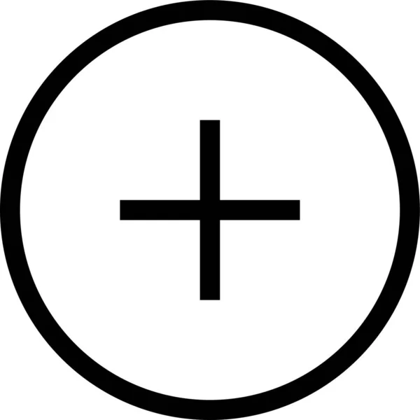 Kreis Gesundheitssymbol Umriss Hinzufügen — Stockvektor