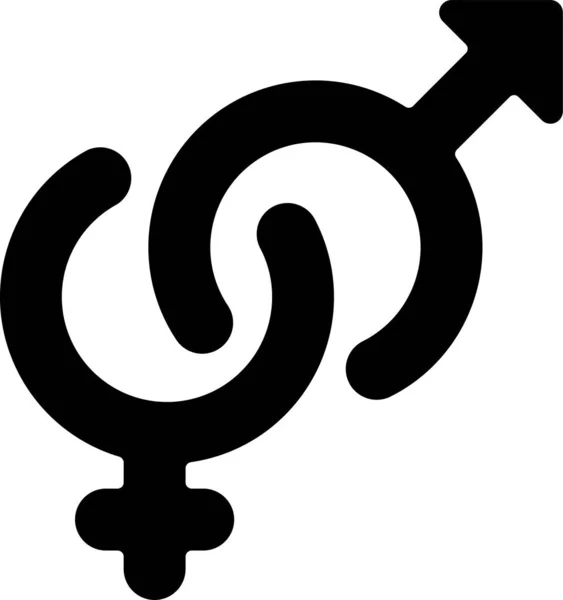 Gender Hetero Boy Icon Solid Style — Stock Vector