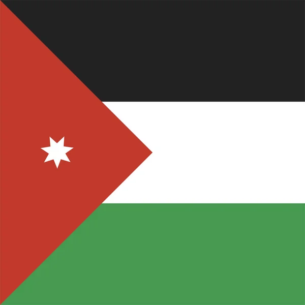 Country Zászló Jordan Ikon Lapos Stílusban — Stock Vector