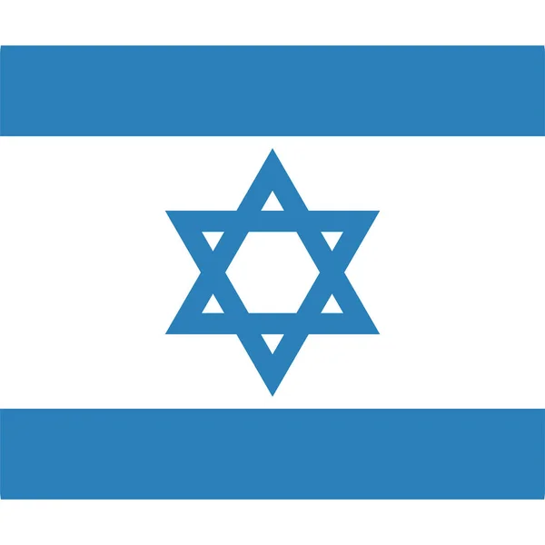 Land Flagga Israel Ikon Platt Stil — Stock vektor