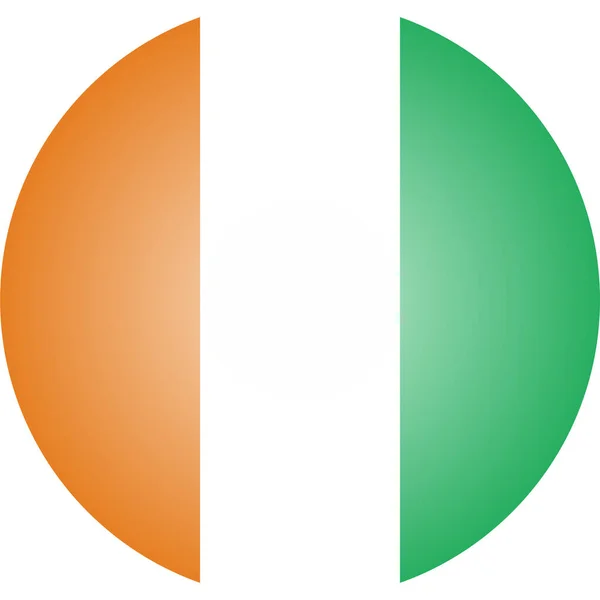 Ikona Wybrzeża Kości Słoniowej Stylu Odznaki — Wektor stockowy