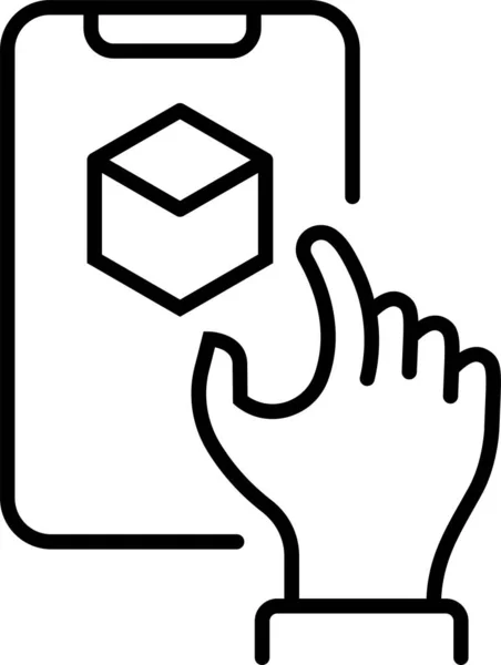 Augmented Game Hand Symbol — Stockvektor