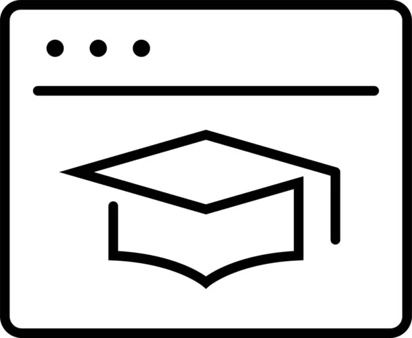 Icône Apprentissage Éducatif Navigateur — Image vectorielle