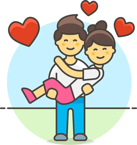 Petit Ami Couple Fiançailles Icône Dans Amour Romance Catégorie — Image vectorielle