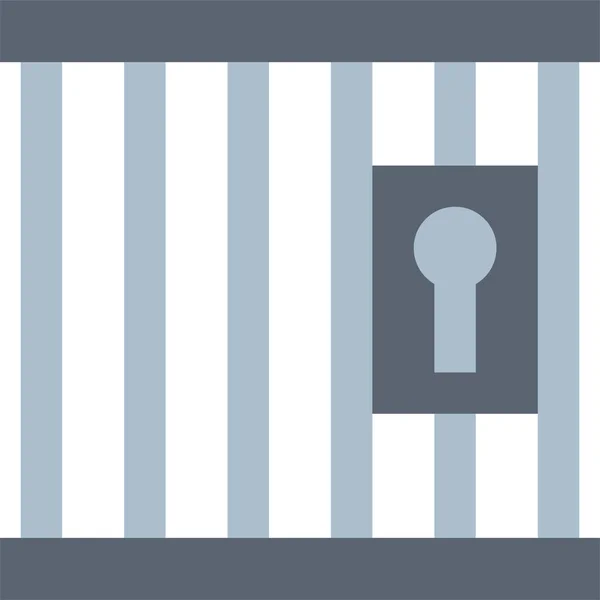 Иконка Тюремного Навесной Полиции Категории Компьютерно Интернет Безопасность — стоковый вектор