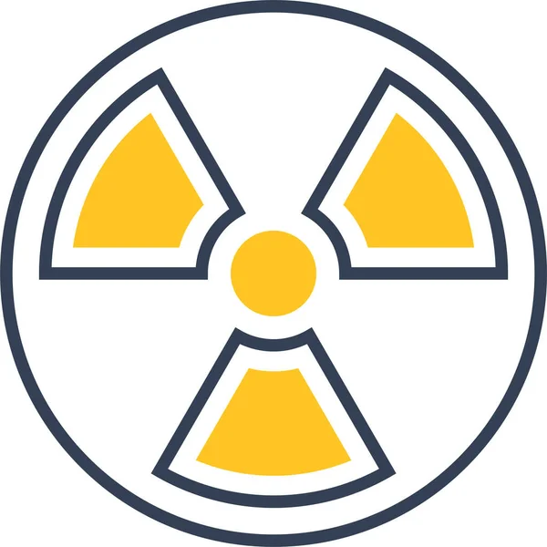 Chemistry Danger Radiation Icon Outline Style — Stock Vector