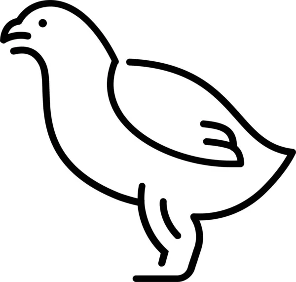 Icono Carne Pluma Ave — Vector de stock