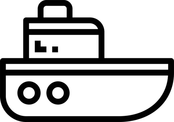 アウトドアアドベンチャーカテゴリの海の船のアイコン — ストックベクタ