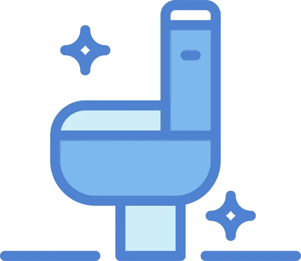 Bathroom Restroom Toilet Icon Filled Outline Style — Stock Vector