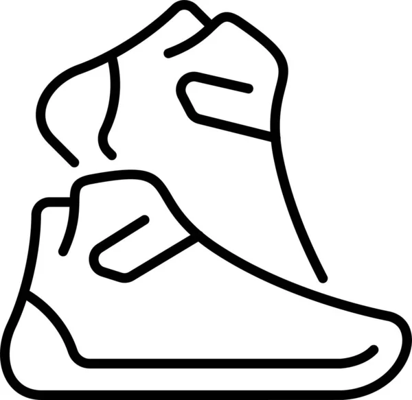 Footwear Outfit Shoe Icon — Stock Vector