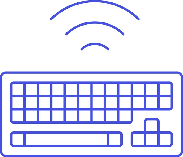 Teclado Del Ordenador Teclado Icono Categoría Equipo Hardware — Vector de stock