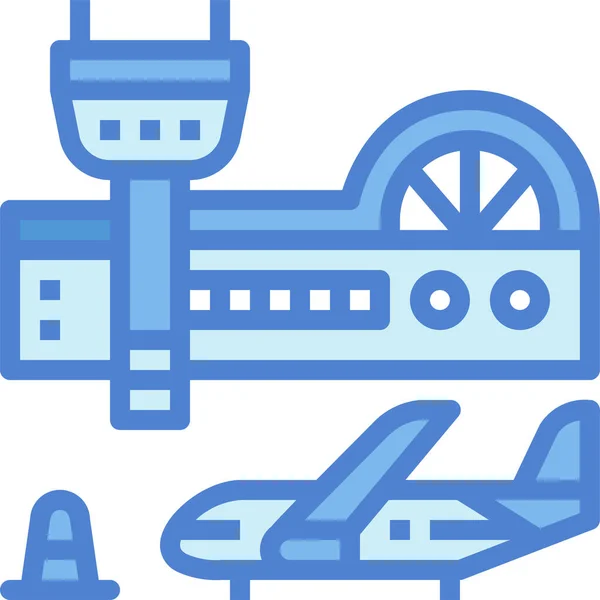 Ikona Lotnicza Lotniska Lotniczego — Wektor stockowy
