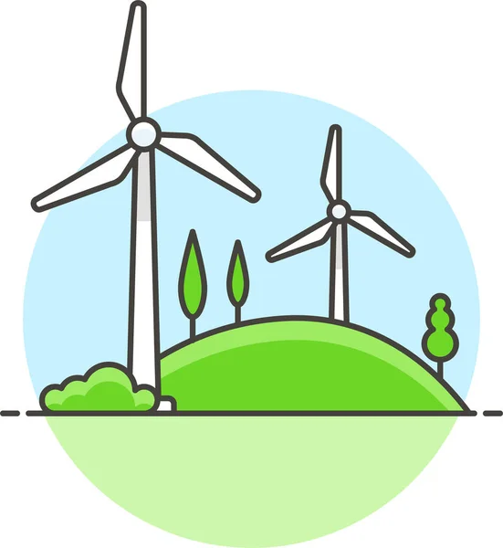 Convertisseur Énergie Ferme Icône Dans Catégorie Écologie Environnementalisme — Image vectorielle