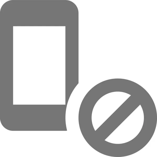 Bloquear Icono Del Teléfono Inteligente Estilo Sólido — Vector de stock