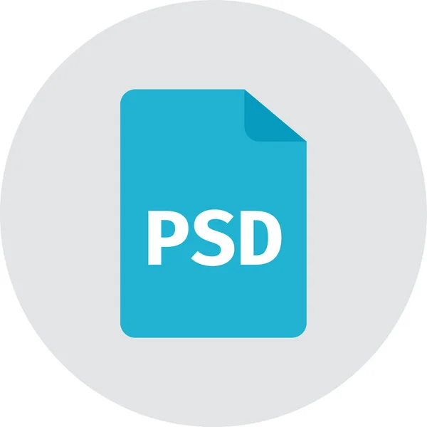 File Psd Flat Icon Flat Style — Stock Vector