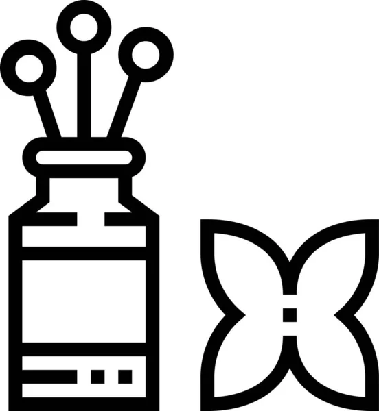 Aromaterapie Svíčka Vůně Ikona Obrysu Stylu — Stockový vektor