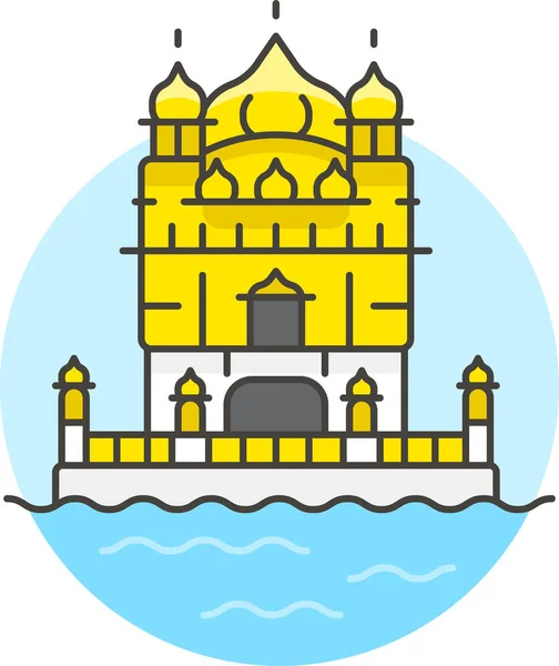 Architecture Amritsar Icône Dorée Dans Catégorie Culture Communautés — Image vectorielle