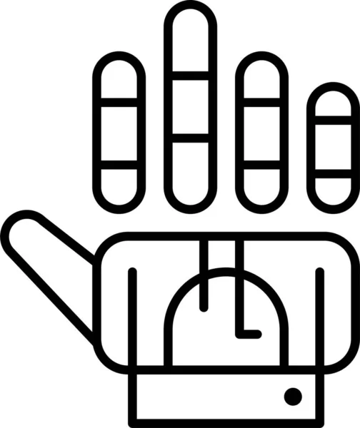 Golve Hand Technology Icon — Stockvektor