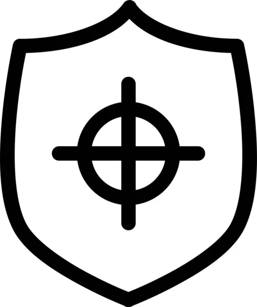 Authentifizierung Zielschutz Symbol Umriss Stil — Stockvektor