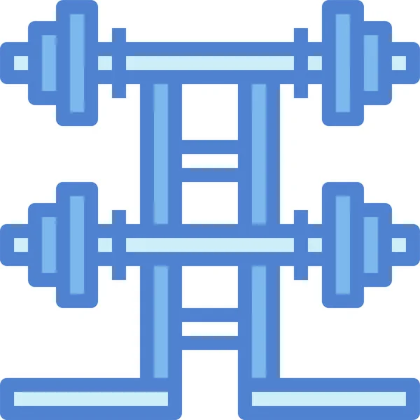 Barbell Γυμναστήριο Εικονίδιο Filled Περίγραμμα Στυλ — Διανυσματικό Αρχείο