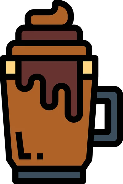Икона Холодного Кофе Категории Пищевых Напитков — стоковый вектор