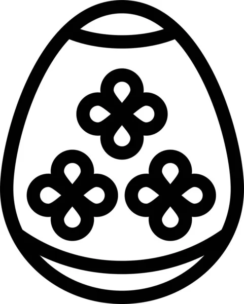 Иконка Праздника Пасхальных Яиц Стиле Набросков — стоковый вектор