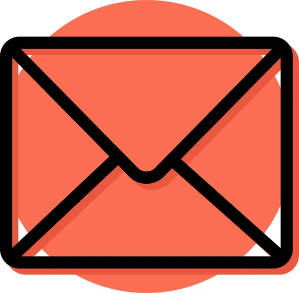 Kontakt Mail Ikon Beállítása Kitöltött Körvonalas Stílusban — Stock Vector
