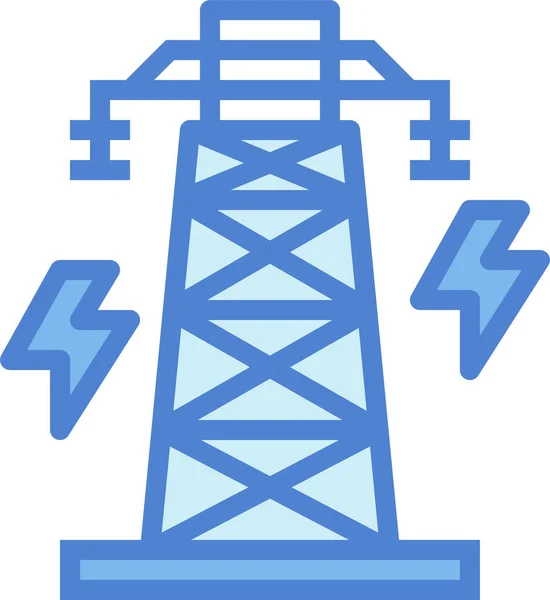 Elektrische Elektronica Icoon Gevulde Stijl — Stockvector