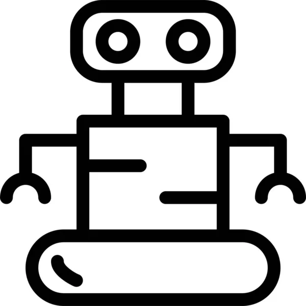 Exoskeleton Robot Przestrzeń Ikona Stylu Zarys — Wektor stockowy