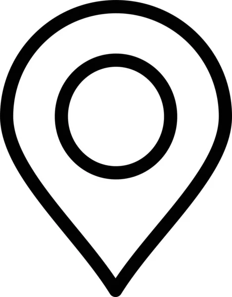 Location Marker Pin Icon Outline Style — Stock Vector