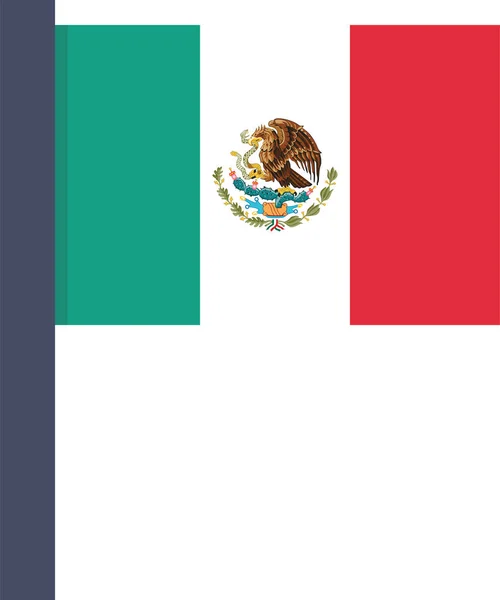 Bandeira País Ícone Mexicano Estilo Plano —  Vetores de Stock