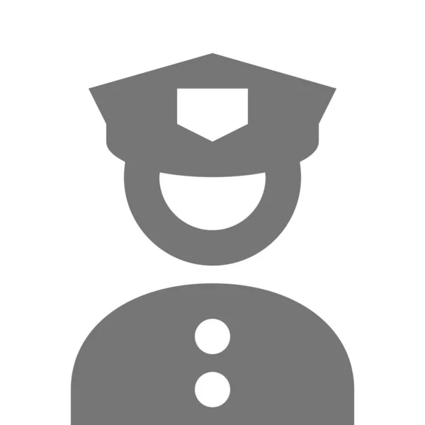 Policía Policía Policía Icono Estilo Sólido — Vector de stock