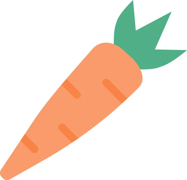 Морковь Овощная Плоская Икона Плоском Стиле — стоковый вектор
