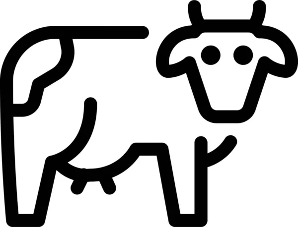 Animals Body Bovine Icon Outline Style — Stock Vector