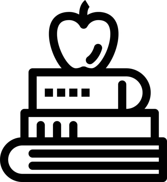 Libro Educación Alimentación Icono Educación Escuela Aprendizaje Categoría — Vector de stock