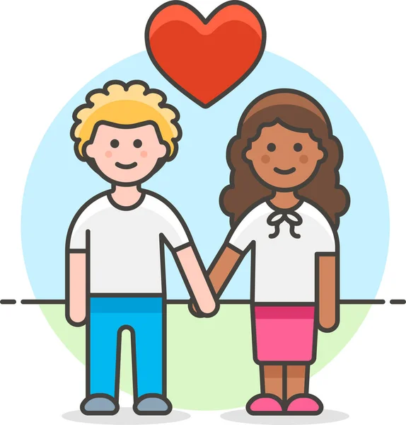 Boyfriend Couple Engagement Icon Love Romance Category — Stock Vector