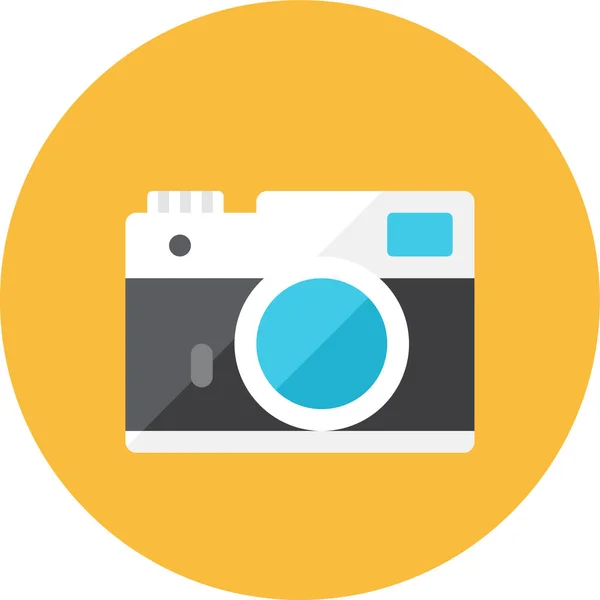 Camera Voor Plat Pictogram Platte Stijl — Stockvector