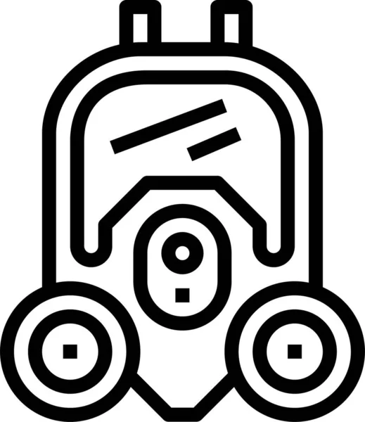 Icono Máscara Gas Riesgo Biológico — Vector de stock
